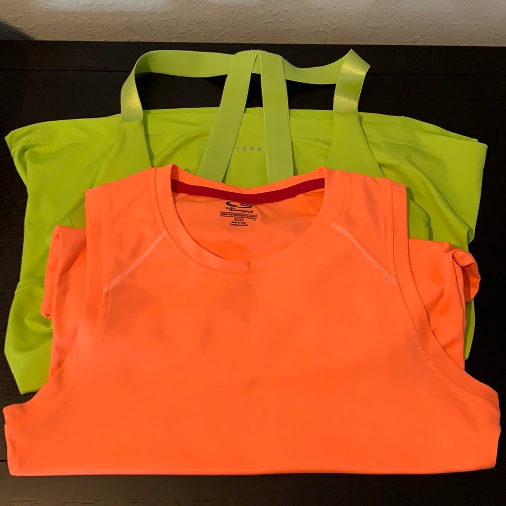 Neon athletic tanks